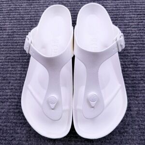 Birkenstock Gizeh EVA Thong Sandal Unisex Womens 9 Mens 7 Solid White New In Box